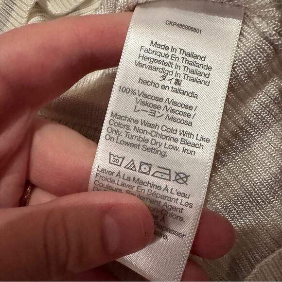 Madewell Micro-Rib Short Sleeve Striped Sweater Tee in Monument Sz‎ M NEW - Picture 6 of 10